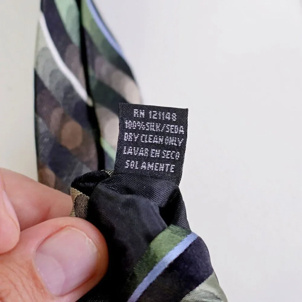 Arrow Green‎ Brown Striped Woven Silk Tie